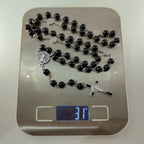 Collier chapelet style perles nacrées – croix