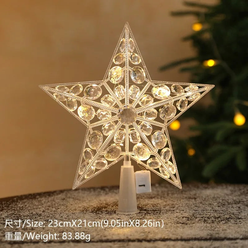 Étoiles et lunes lumineuses LED – modèles de Noël – détail 11