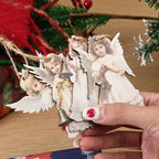 Anges de Noël vintage en bois – 12, 24 ou 60 suspensions – visuel fournisseur 6