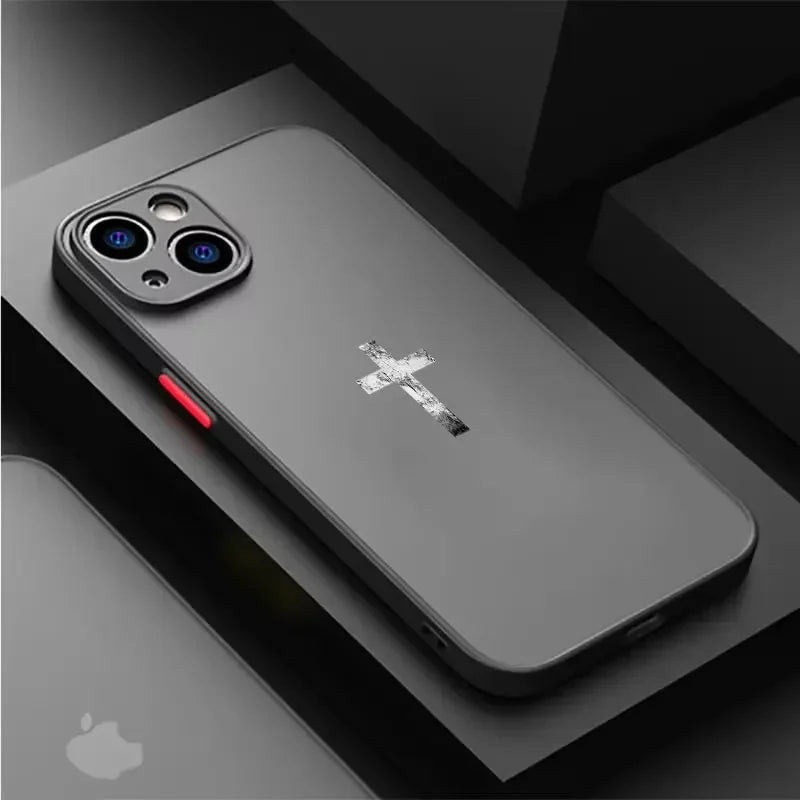 Coque Chrétienne iPhone 17 16 15 14 13 12 11 Pro Max Mini SE 7 8 Plus Air Antichoc Stella Christi