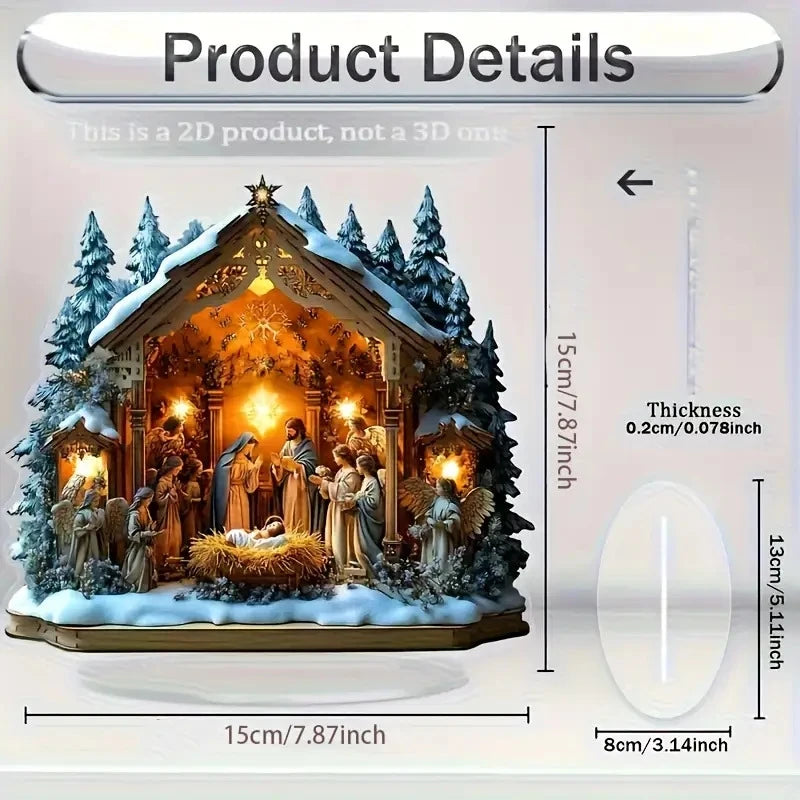 Nativité et Vierge Marie – décor illustré en acrylique 2D – visuel fournisseur 11