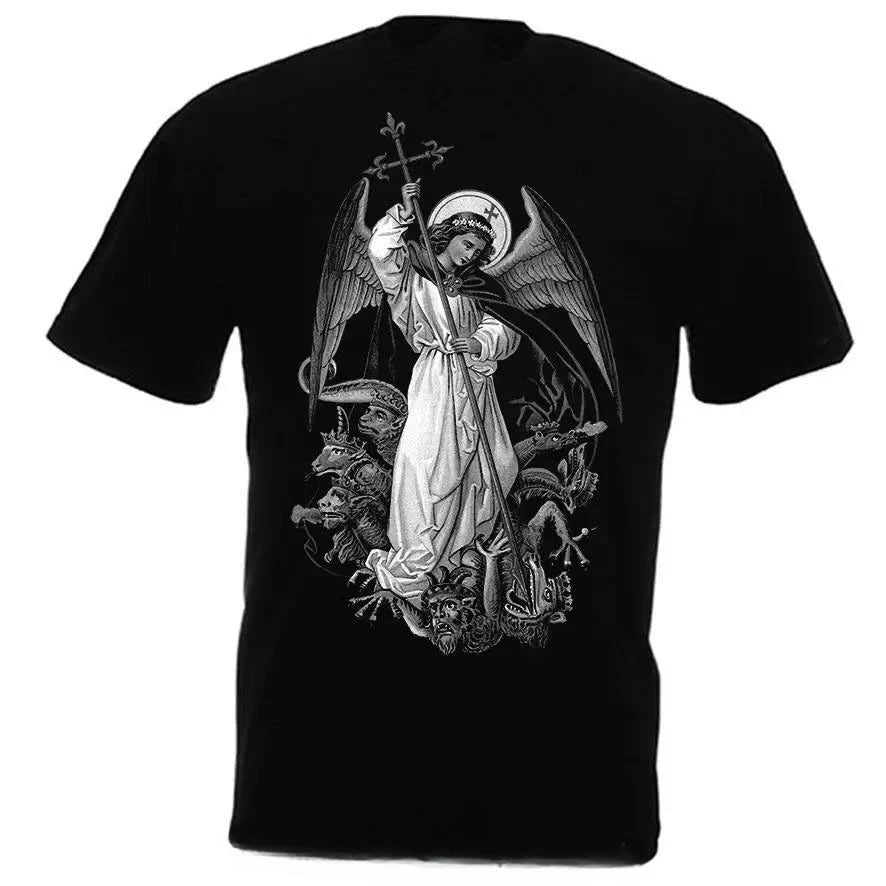 T-Shirt Saint Michel Archange 100% Coton Unisexe col rond Stella Christi