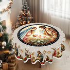 Nappe de Noël vintage – motifs de sapins – visuel fournisseur 4